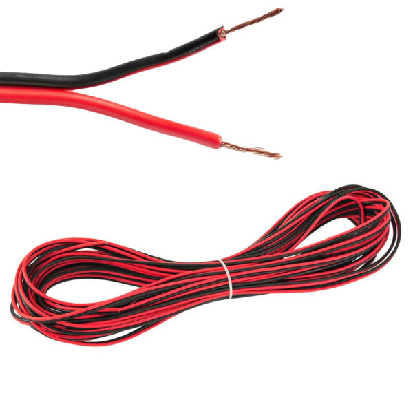 O.75 mm Speaker Cable black/red