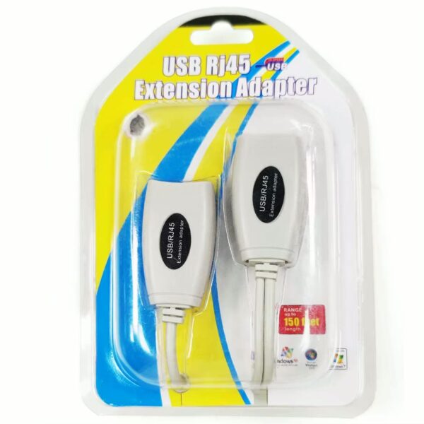 MT-VIKI 150FT 150 feet 50m USB 2.0 Extender USB to RJ45 LAN Cable Extension Adapter MT-150FT - Image 2