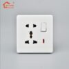 MF 5 pin single Switch socket with neon white