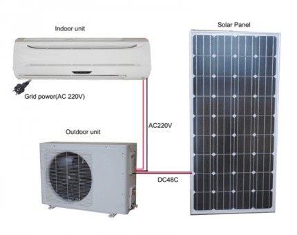 ACDC on/off grid solar air conditioner 12000btu excluding solar panel