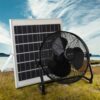 Rechargeable Solar Table Desk Fan with panel - LCS-HS-118