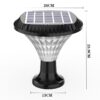 LED Outdoor Solar Pillar Light RGB - LCS-P50-90W RGB LED (Type 3)