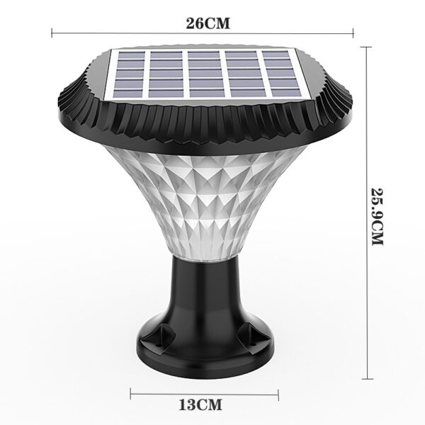 LED Outdoor Solar Pillar Light RGB - LCS-P50-90W RGB LED (Type 3)