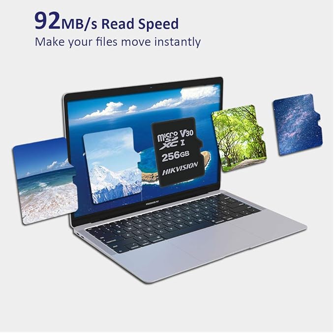 Hikvision Flash SD Card 256GB Micro TF microSDHC/microSDXC Class 10 UHS-I Up to 92MB/s (HS-TF-E1) - Image 2